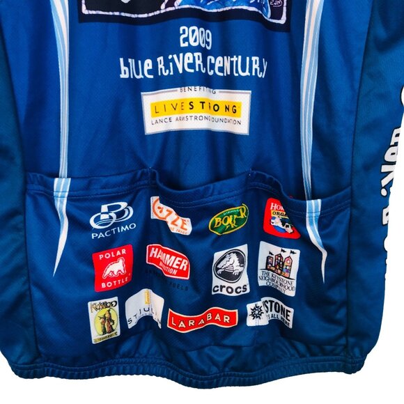 Pactimo Men's Cycling Jersey Sz XL Short Sleeve Live Strong 3/4 Zip Colorado - Picture 6 of 9